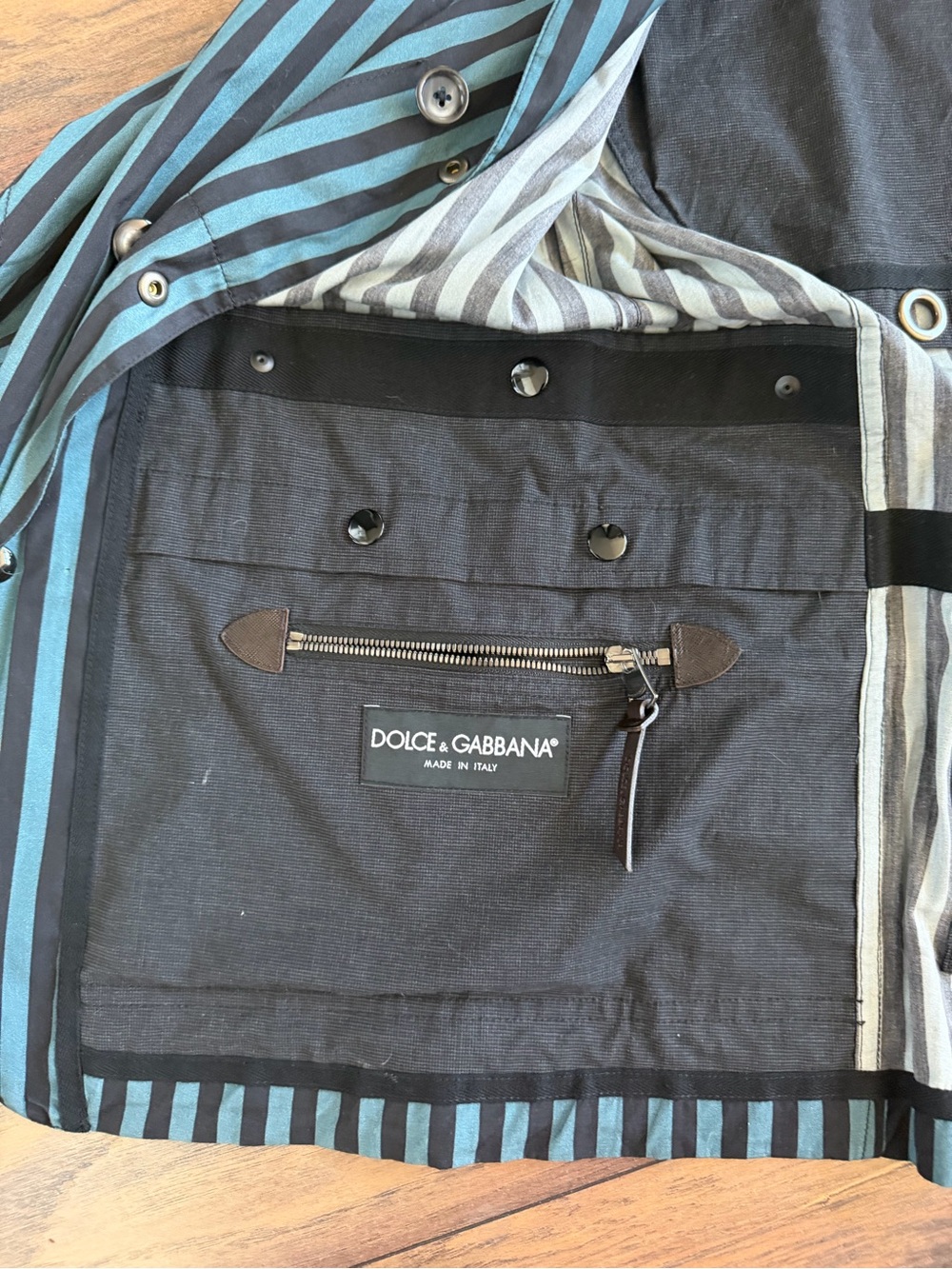 Dolce & Gabbana Teal and Black Striped Blazer jacket - Picture 5 of 9